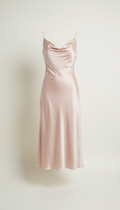 Silk draped midi dress