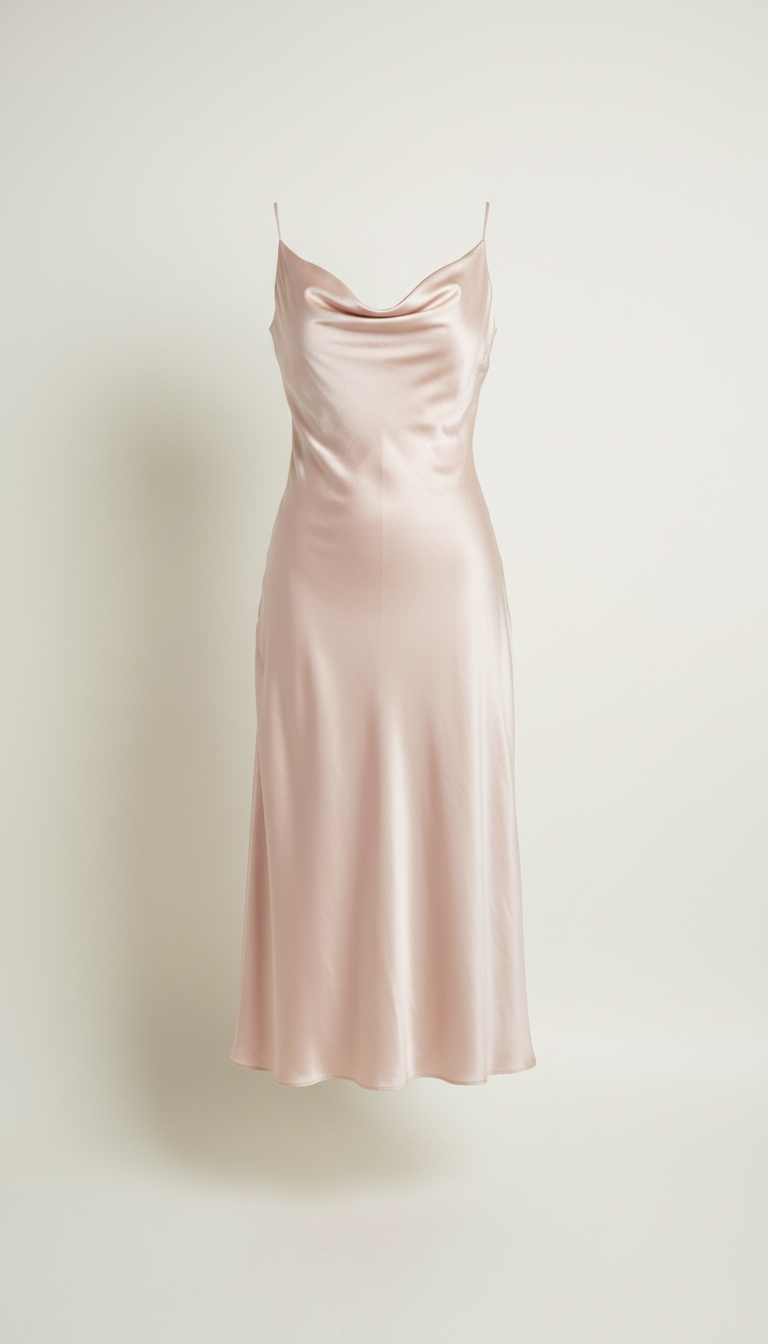 Silk draped midi dress
