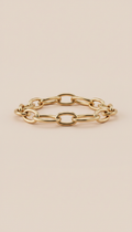 Gold chain link bracelet